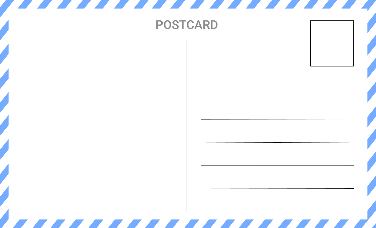 empty postcard